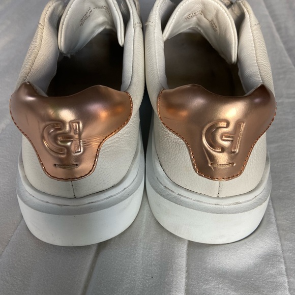 Cole Haan GrandPro Rally Velcro Leather Sneakers gold accent Women Size 5.5 B - Picture 2 of 12